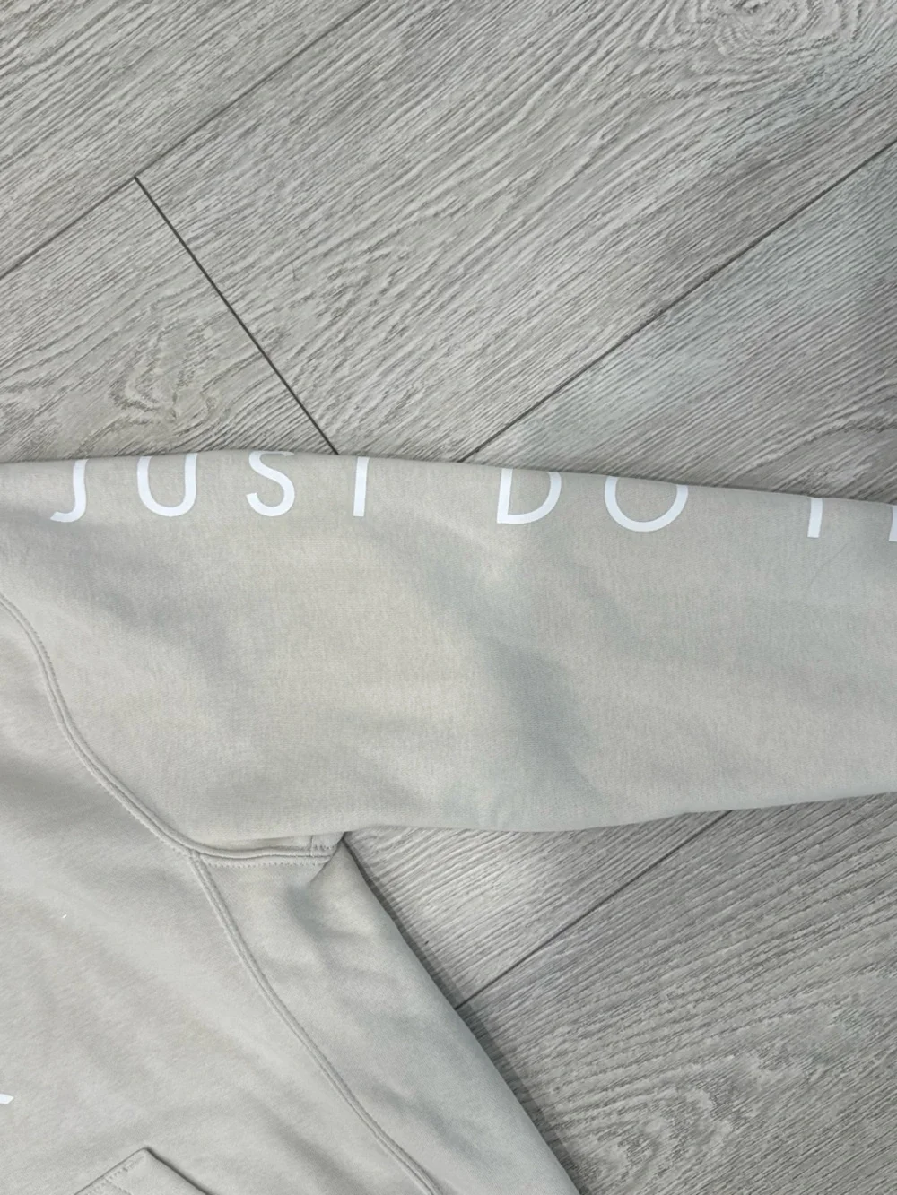 Nike Light Bone Pullover Hoodie with White Swoosh